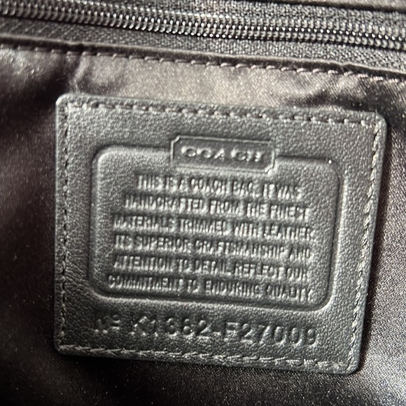 Coach Tote zebra print in tan & black leather trim & handles EUC - Picture 13 of 13